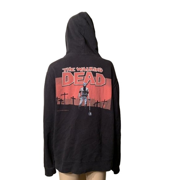 AMC The Walking Dead Robert Kirkman 2010 Zip Up Hoodie Sweatshirt Size L Rare. #